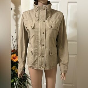 KUT from the Kloth women’s tan utility field jacket. Size L.